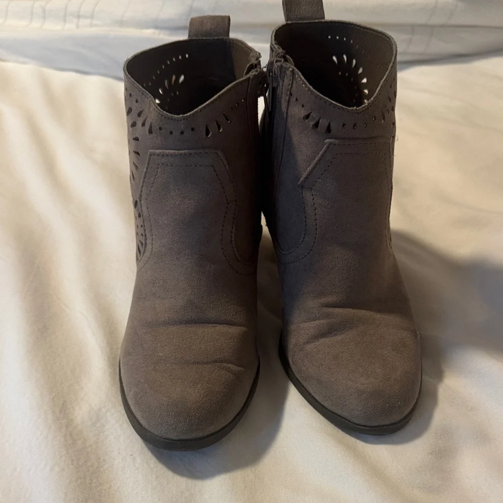 Gray Ankle Boots